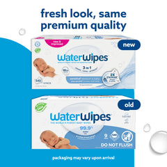 WaterWipes toallita desplegada enseña tamaño y capacidad de limpieza