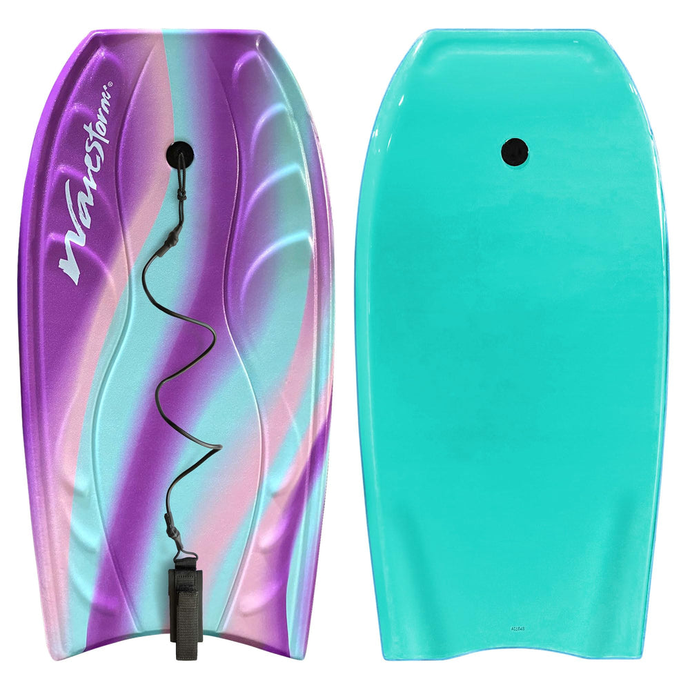 WaveStorm vista frontal de la bodyboard 40" muestra forma y flotabilidad