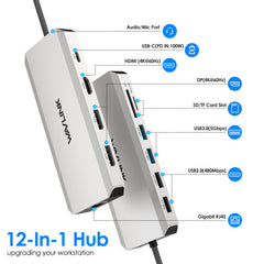 WAVLINK detalle de puertos laterales mostrando variedad y acceso rápido