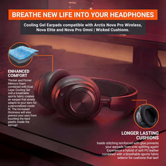 Almohadillas WC FreeZe instaladas en Arctis Nova Pro Wireless para mejor aislamiento