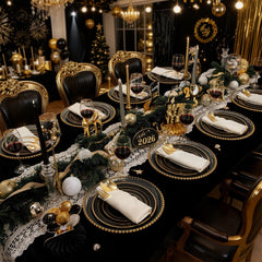 WDF Partyware plato de cena 9 pulgadas, detalle resistente y brillo