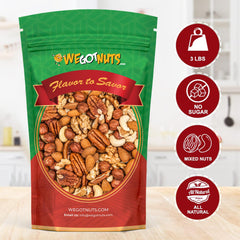 We Got Nuts vista cercana de textura y variedad para apreciar frescura