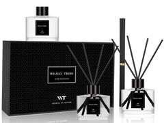 WEALD TRIBE primer plano de las tres botellas para apreciar etiquetas y colores