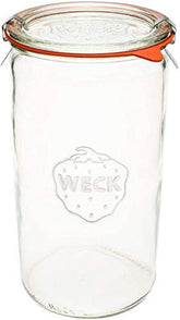 WECK tarro frontal 1.5 L mostrando capacidad y diseño, conservación segura