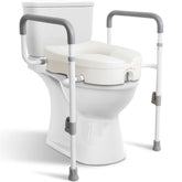 WeHwupe vista frontal del asiento elevado con asas, mejora la estabilidad