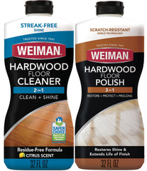 Weiman envase frontal mostrando limpieza rápida y brillo