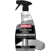 Weiman envase frontal mostrando spray y marca, limpieza eficaz