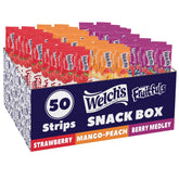 Welch's paquete frontal mostrando 50 tiras, práctico para almacenamiento