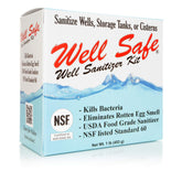 WELL SAFE kit frontal mostrando envase y tabletas, solución completa