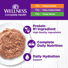 Wellness primer plano de textura pate, apetitoso y fácil de masticar