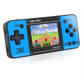 WELLST·G consola frontal en negro y azul mostrando diseño arcade y portabilidad