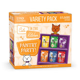 Weruva front packaging Pantry Party variety pack showing assortment benefits
