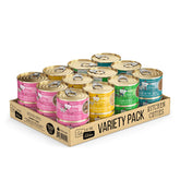 Weruva pack Kitchen Cuties frente mostrando latas variadas y conveniencia