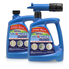 Wet & Forget botella frontal con boquilla Xtreme Reach mostrando producto listo para usar