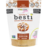 Wholesome Yum paquete Besti Brown al frente mostrando diseño y beneficio sin eritritol