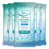 WhyWorry frontal del empaque mostrando 50 toallitas y aroma fresco para transporte fácil