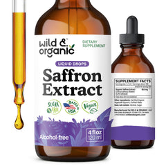 Wild & Organic botella frontal, identificación clara y beneficio de dosis prolongada