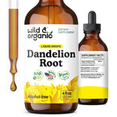 Wild & Organic frasco frontal 4 oz mostrando etiqueta clara