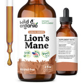 Wild & Organic vista frontal del embalaje que muestra dosis y beneficio