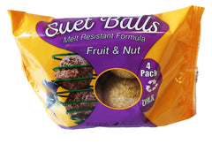 Wildlife Sciences suet ball next to ruler showing 2.5 inch size for portion clarity benefit