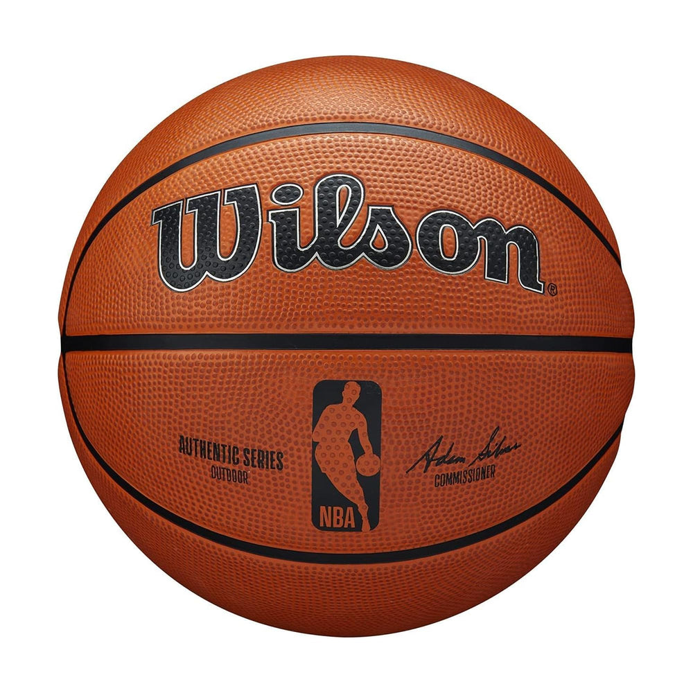 WILSON balón outdoor frente mostrando logo NBA y apariencia oficial