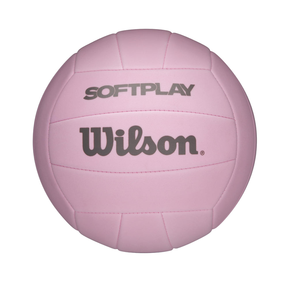 WILSON balón rosa frontal mostrando tamaño oficial y buen agarre