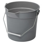 Winco cubeta frontal de 10 qt mostrando forma y color gris, accesible y resistente