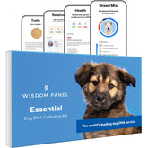 Wisdom Panel empaquetado frontal mostrando el kit y beneficios