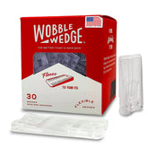 WOBBLE WEDGES paquete frontal mostrando 30 cuñas y discreción estética