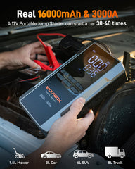 WOLFBOX MV16A compresor con manguera enganchada a válvula, inflado eficaz