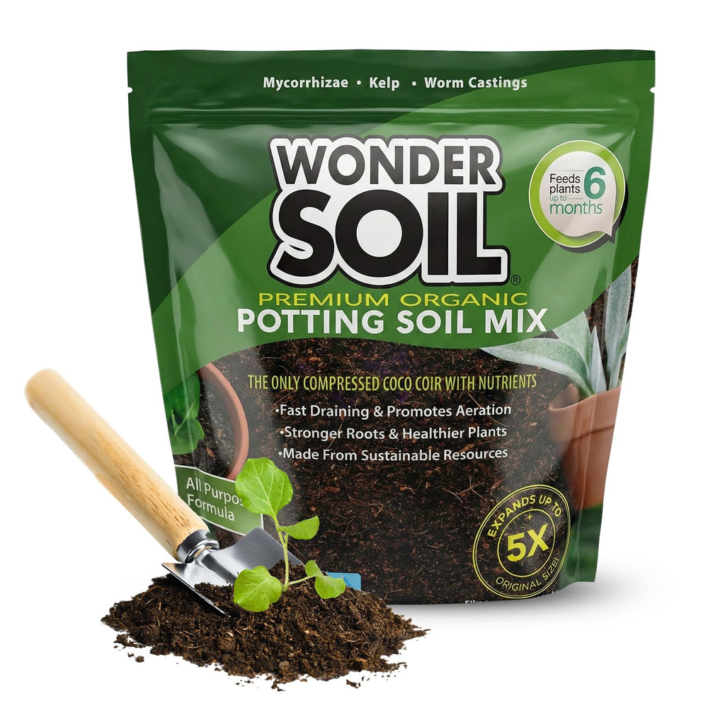 Wonder Soil front packaging showing brand and nutrient claims for convenience