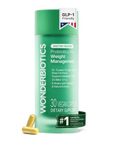 WonderBiotics frente del empaque mostrando cápsulas y beneficios