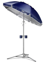 Wondershade vista frontal del paquete azul marino para sombra portátil