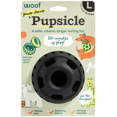 WOOF Pupsicle frente mostrando forma resistente y atractivo visual