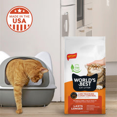 World's Best Cat Litter comparación de tamaño para visualizar los gránulos grandes