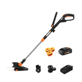 WORX WG170.2 vista frontal mostrando controles y ergonomía para comodidad