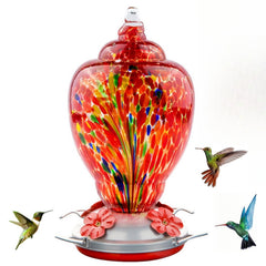 WOSIBO front view red firework feeder showing vibrant colors and attraction