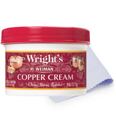 Wright's envase frontal mostrando marca y uso para cobre y latón, limpieza efectiva