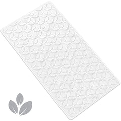 WRISIN alfombrilla frontal blanca con diseño de hojas y aspecto limpio