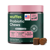 Wuffes frasco delante mostrando envase y cantidad para cuidado digestivo
