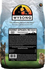 Wysong bolsa frontal mostrando etiqueta y beneficio digestivo para hurones