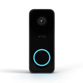 WYZE vista frontal del timbre con cámara mostrando diseño y ventajas visuales