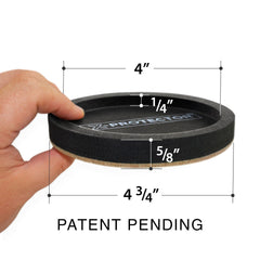 X-Protector comparación de tamaño 4 3/4 pulgadas para mejor reparto de peso