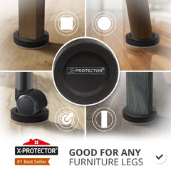 X-Protector fieltro grueso textura que protege suelos y facilita deslizamiento