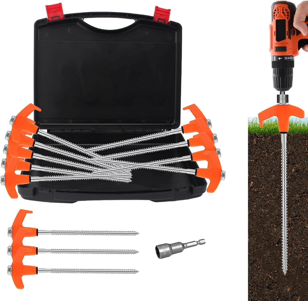 x-vesolje paquete frontal con 12 estacas y llave, portátil y resistente