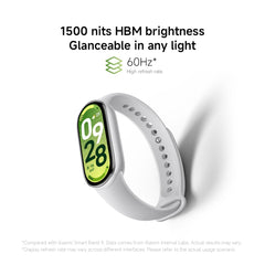 XIAOMI Mi Smart Band 10 pantalla encendida con notificaciones legibles al sol