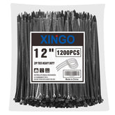 XINGO paquete frontal con 1200 bridas negras, abundancia para proyectos