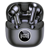 xinwld Air7 Pro frontal con estuche abierto mostrando auriculares y LED
