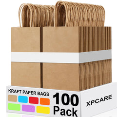 XPCARE vista frontal del paquete de 100 bolsas para almacenamiento elegante