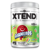 Xtend envase frontal Rainbow Berry mostrando diseño y tamaño, beneficio claridad de producto